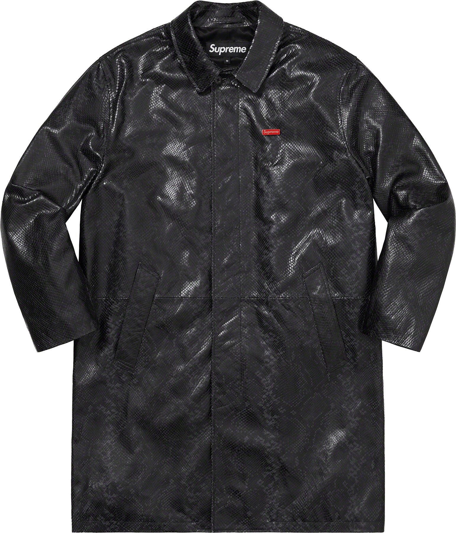 Leather Snake Trench Coat view 13